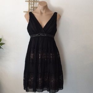 Bcbgmaxazria black lace dress new